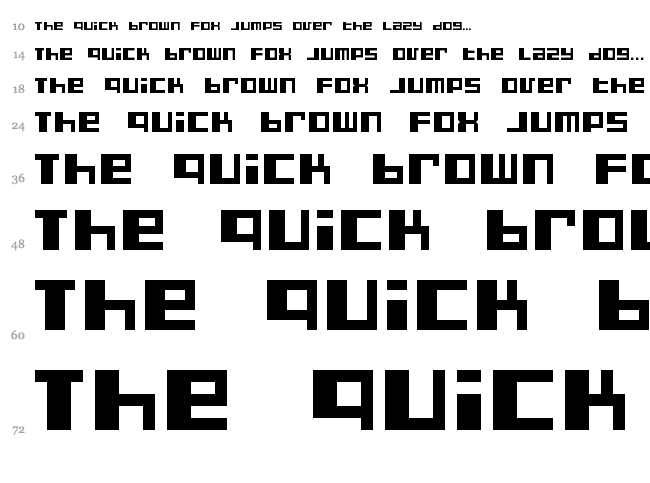 Dusty Pro font waterfall